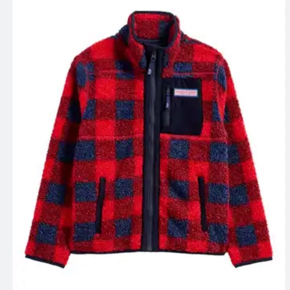 Vineyard Vines Red and Blue Velvet Jacket